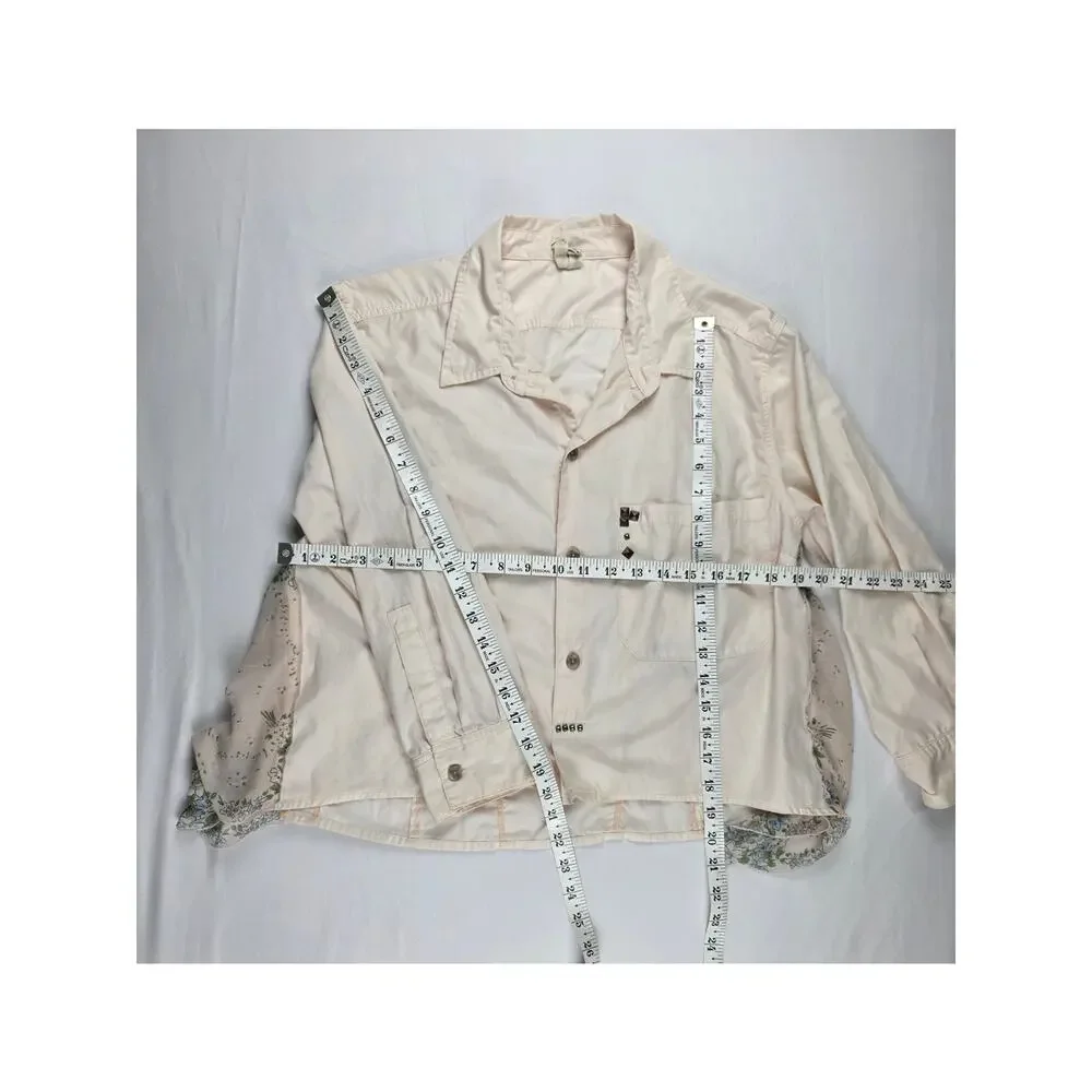 Free People We The Free Embellished Button Down Top Size M